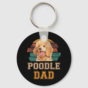 Llavero Poodle Dad Vintage Smiodle on Sunset