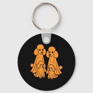 Llavero Poodle Halloween Poodle Ghost Family Funny Dog Lov