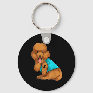 Llavero Poodle I Love Dad Tattoo Apparte, Dog Dad Gifts Da