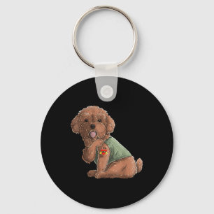 Llavero Poodle I love Mom Tattoo Dog Shirny Funny Mothers