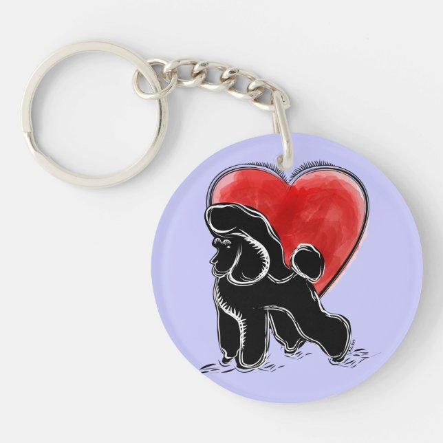 Llavero Poodle Linograbado (Frente)