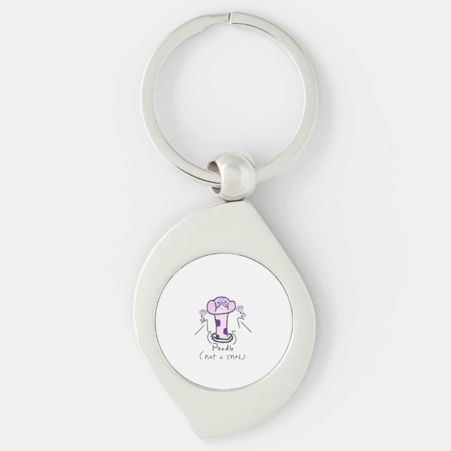 Llavero Poodle, no una serpiente graciosa (Anverso)