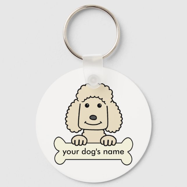 Llavero Poodle personalizado (Anverso)