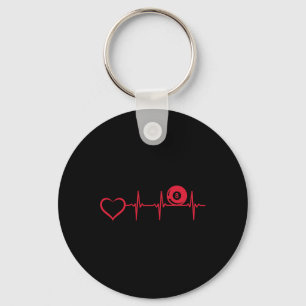 Llavero Pool Billiard Heartbeat Heart - Billiard de 8 bill