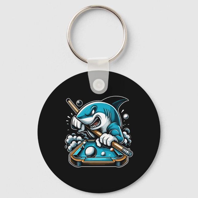 Llavero Pool Shark Funny Pool Player Billiard 8- (Anverso)
