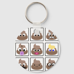 Llavero Poop Many Faces