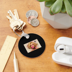 Llavero Pop Art Glam – Mujer Rubia con Chicle