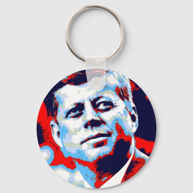 Llavero Pop Art JFK John F. Kennedy Blue (Anverso)
