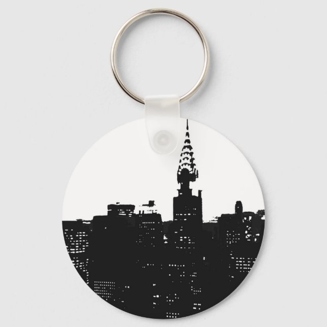 Llavero Pop Art New York Silhouette (Anverso)