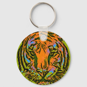 Llavero Pop Art TIGER HEAD + tu trasero. e ideas