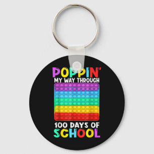 Llavero Poppin My Way Through 100 Days Of School Happy 100