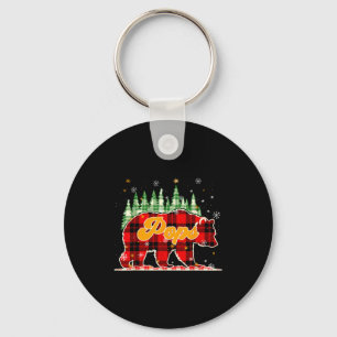 Llavero Pops Bear Navidad Rojo Negro Cuadros Familia Combi