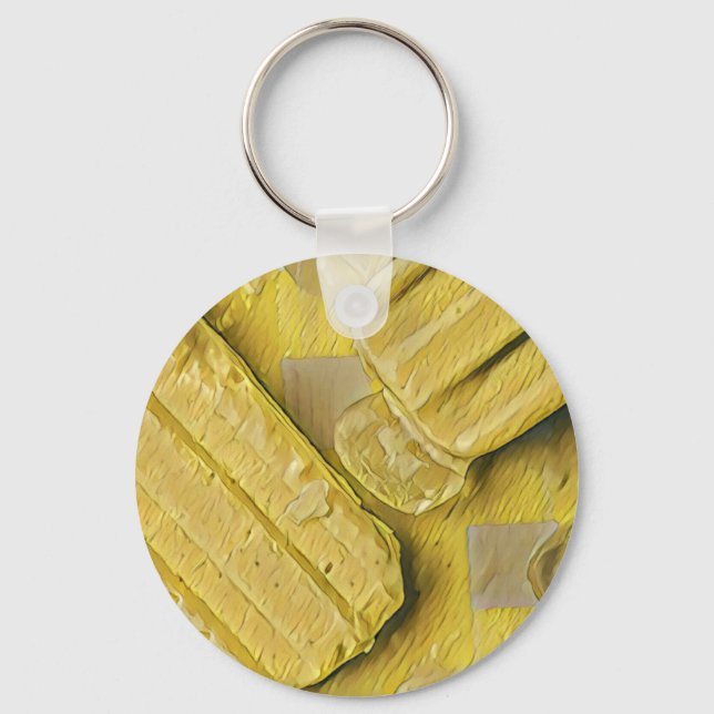 Llavero Popsicas de helado amarillo (Anverso)