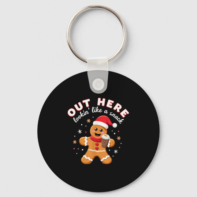 Llavero Por Aquí Parecen Navidades De Snack Gingerbrea (Anverso)