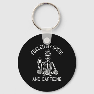 Llavero Por despecho y cafeína floral Halloween esqueleto 