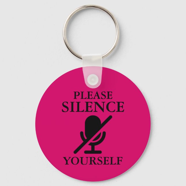 Llavero Por favor, silencie su propia clave (Anverso)