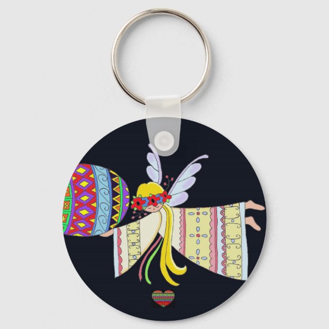 Llavero Por las alas de un arte folclórico Angel Ucraniano (Anverso)