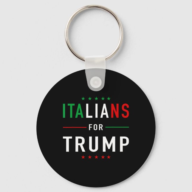 Llavero Por los partidarios de Trump Tee Pro Trump Italian (Anverso)