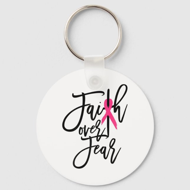 Llavero Por miedo cruza la conciencia sobre el cáncer de m (Anverso)