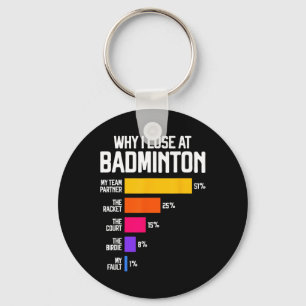 Llavero Por Qué Perdí En Badminton Funny Excusa Ave Transb