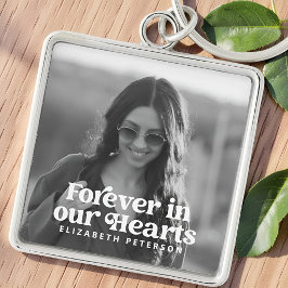 Llavero Por Siempre en Nuestros Corazones Memorial de Foto