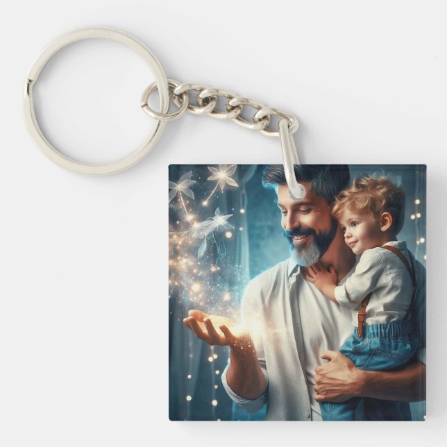 Llavero Por un padre que puede hacer magia (2) (Frente)