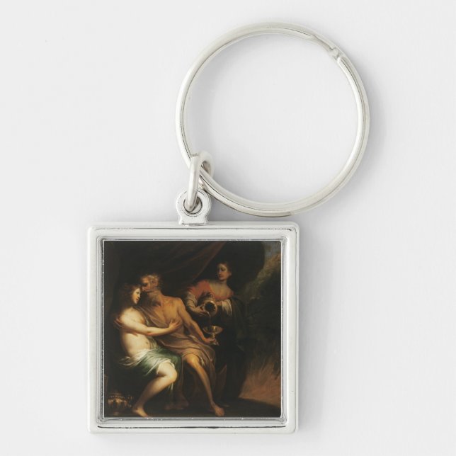 Llavero Porción y sus hijas (aceite en lona) 3 (Frente)