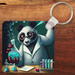 Llavero Porciones mezcladoras de Panda para científicos en