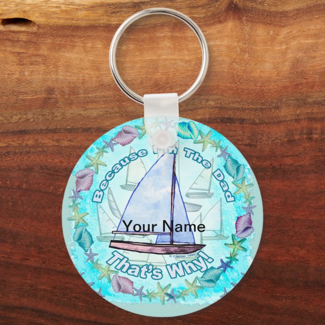 Llavero Porque soy mi cadena de claves de papá (Anverso)