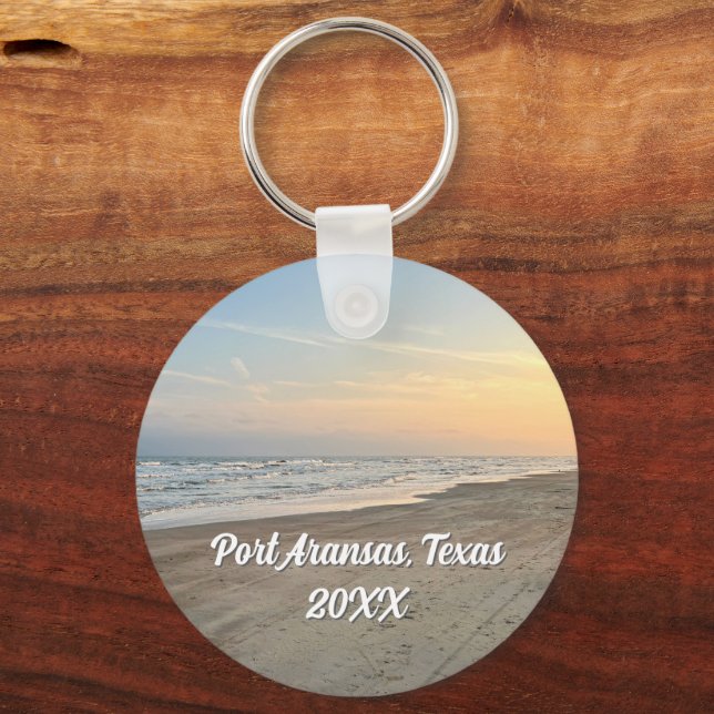 Llavero Port Aransas Beach Sunset Texas Photography (Anverso)