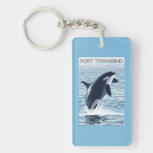 Llavero Port Townsend, Washington Orca Jumping
