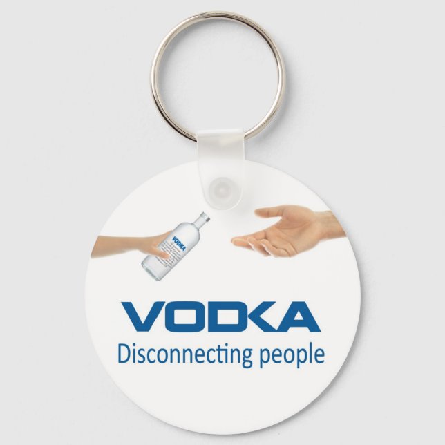 Llavero Porta chaves Vodka - Disconnecting people (Anverso)