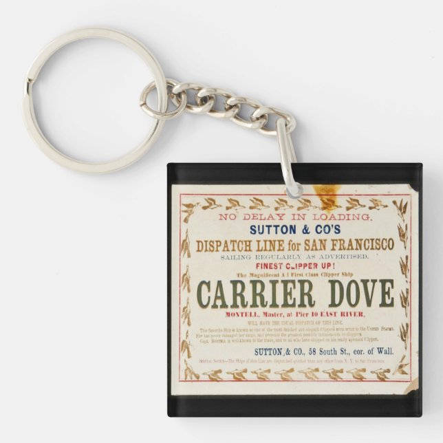 Llavero Portaaviones Dove Clipper Navegando  (Frente)