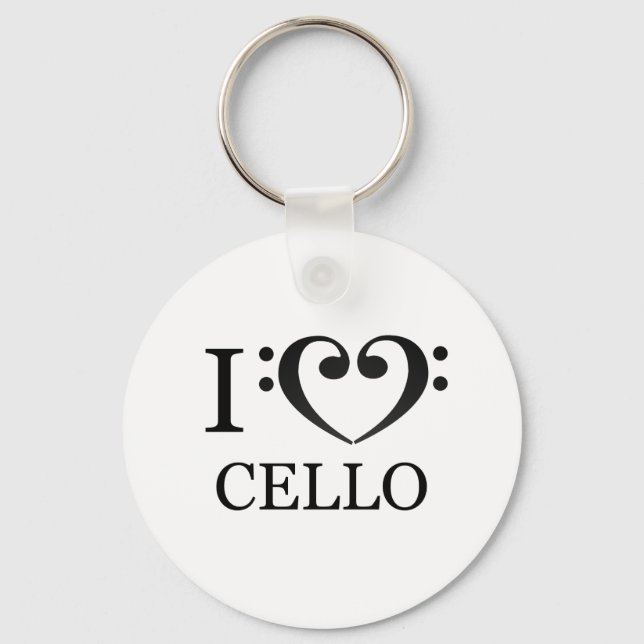 Llavero Porte-clé I Love Cello (Anverso)