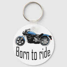 Porte-clé "Nacido para montar", moto bleue