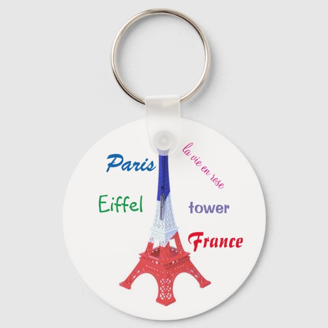 Llavero porte-clé "París, Francia" (Anverso)