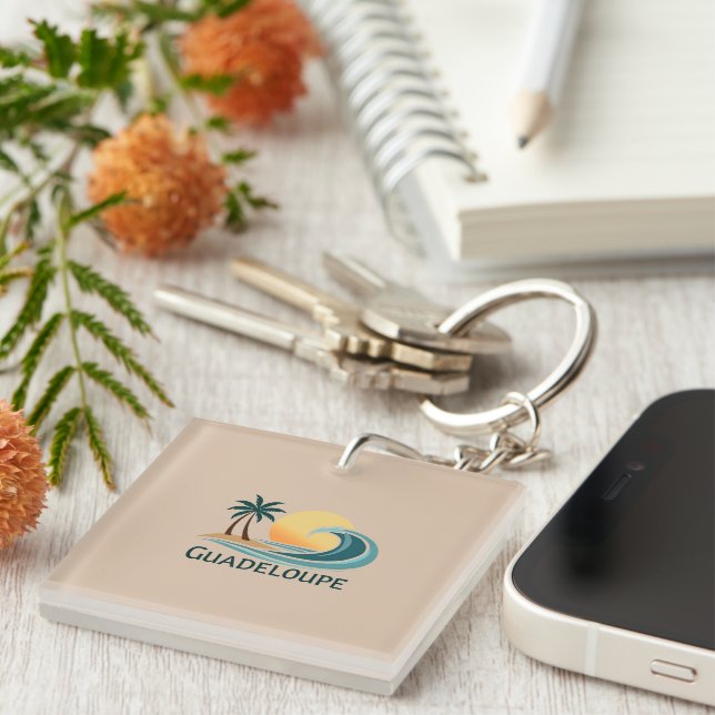 Llavero Porte-Clefs Guadeloupe Vague | Keychain (Frente Derecha)