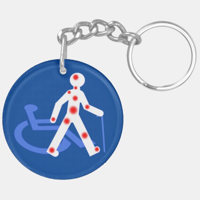 Llavero Porte-clefs Handicap invisible / Visible (Izquierda Bajo)