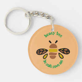 Llavero Porte-clefs Honey bee acrylique - rond