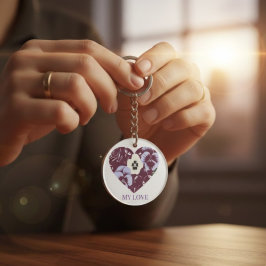 Llavero Porte-Clés - Cœur Violet