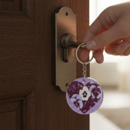 Llavero Porte-clés en acrylique Coeur de Violettes