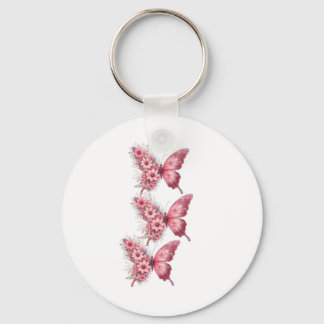 Llavero Porte-Clés Papillons Élégants – Design Floral et F