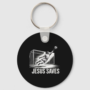 Llavero Portero de fútbol Arquero Jesús salva cristiano So