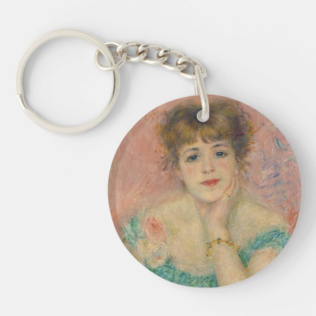 Llavero Portrait of Actress Jeanne Samary, Auguste Renoir (Frente)
