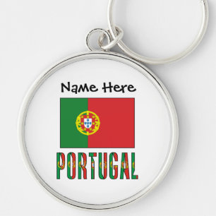 Llavero Portugal y Bandera de Portugal con tu nombre