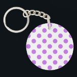 Llavero Pos de Lilac y de polka blanca<br><div class="desc">Pos de Lilac y de polka blanca</div>