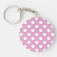 Pos de polka blanca en rosa pálido
