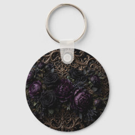 Llavero Posaindividual de flores de estilo barroco gótico