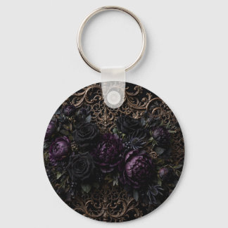 Llavero Posaindividual de flores de estilo barroco gótico