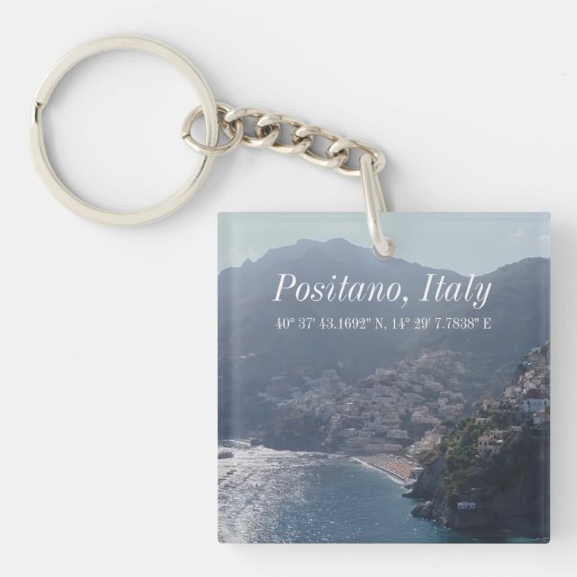 Llavero Positano, Italia GPS Keychain (Frente)